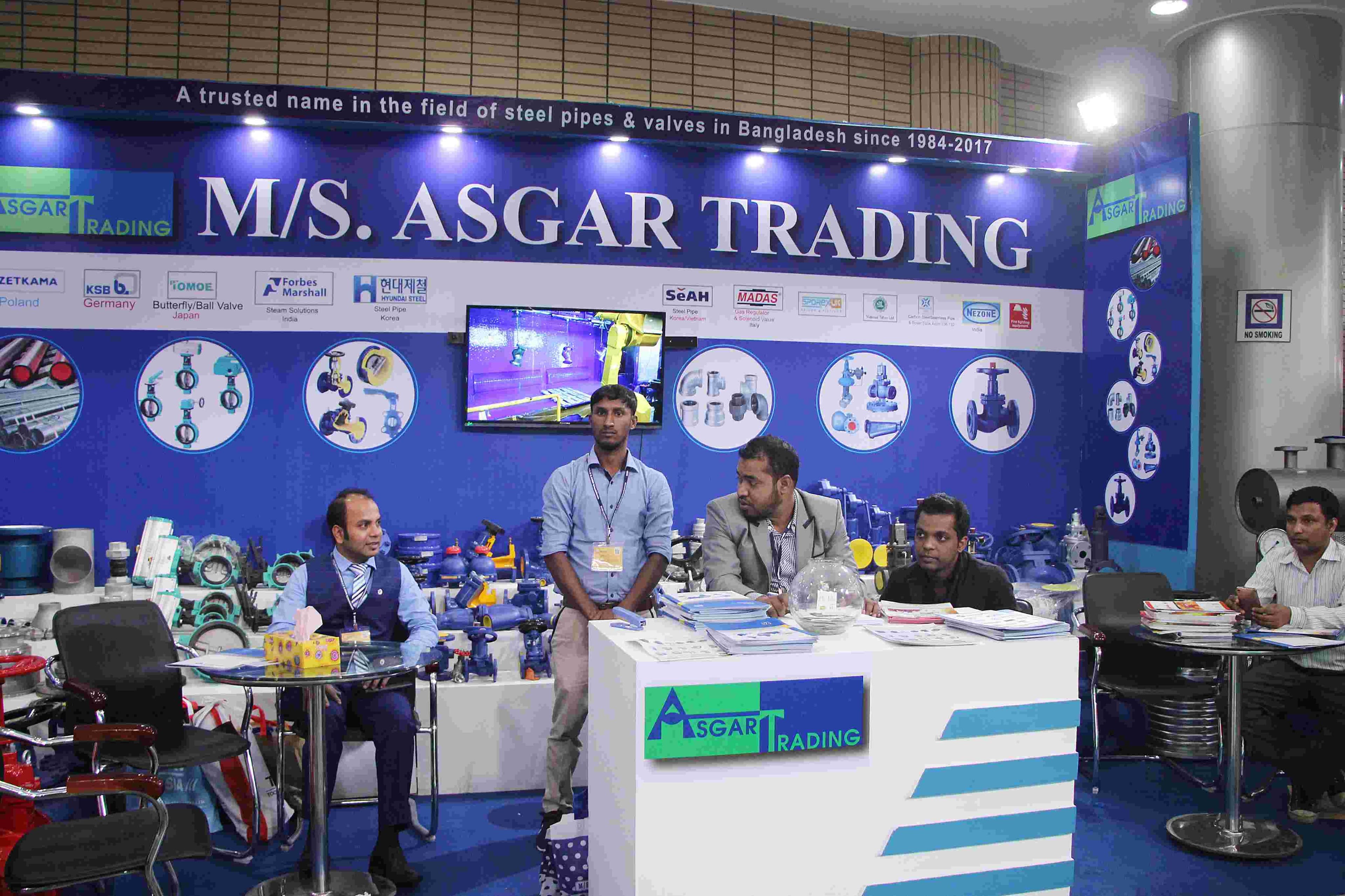 Asgar Trading team at their exhibition stall